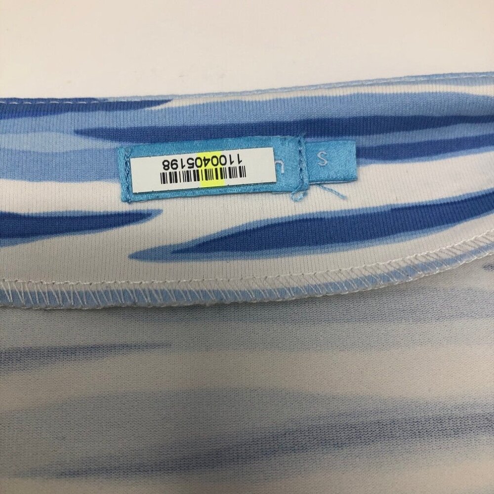 J McLaughlin Wavesong Top Size S Catalina Cloth Blue Sunset Lake - Picture 6 of 8